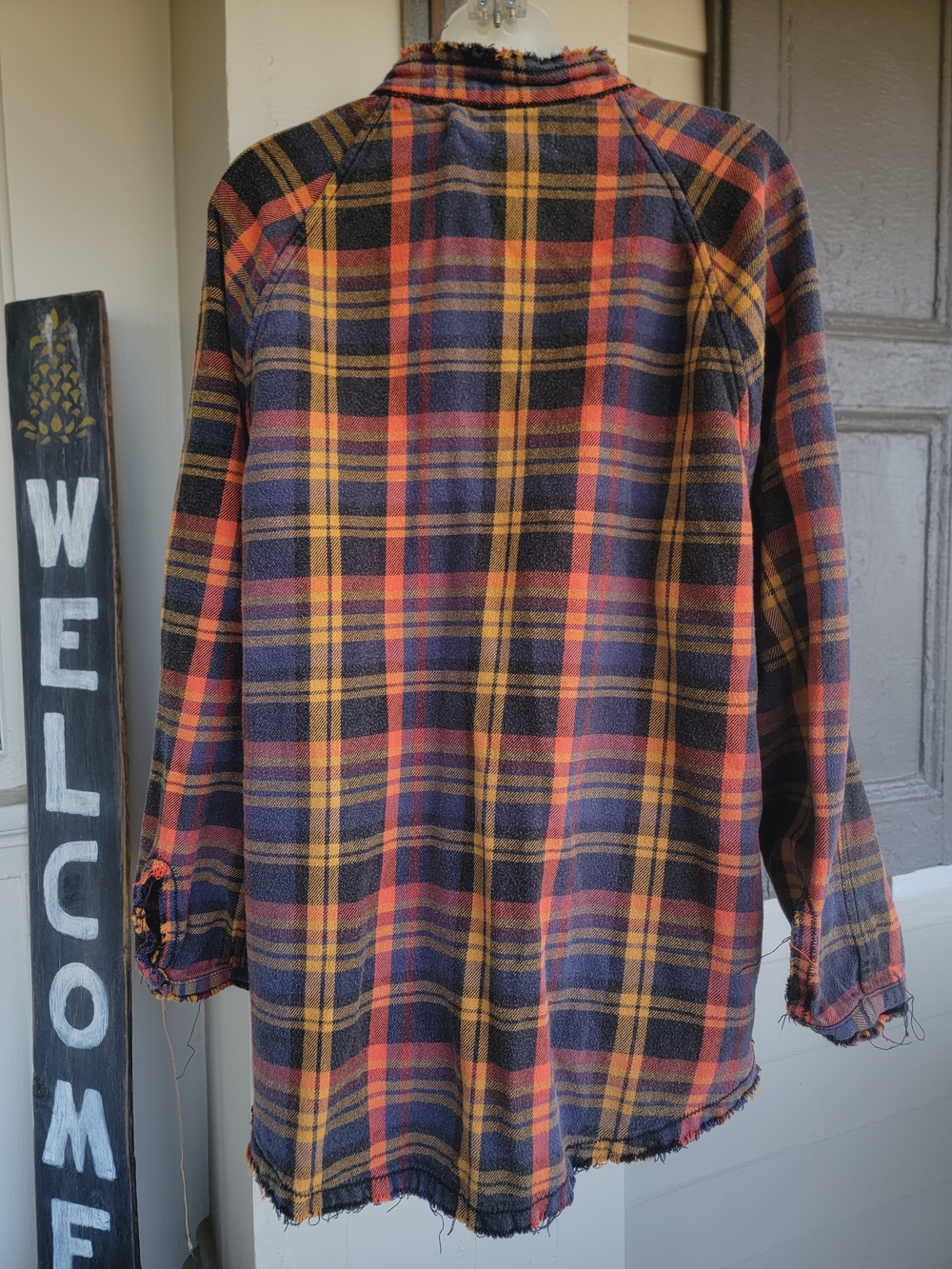 We The Free People Summer Daydream Plaid Oversized Flannel Shirt In Grunge - Picture 12 of 16